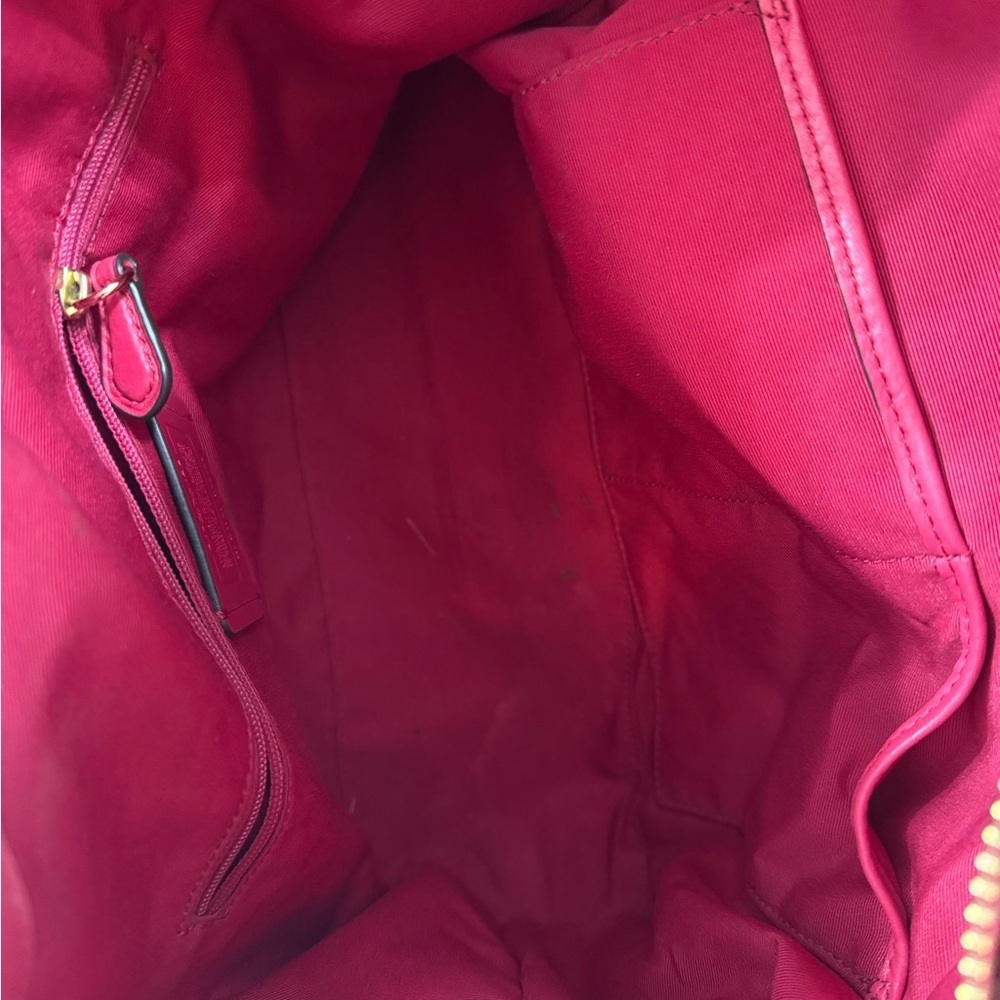 Cherry Red- Coach Lennox PebbleLeather Tote - Picture 7 of 17
